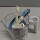 COOK WITH COLOR Measuring Cup Set - 9 PC. Nesting Stackable Liquid Measure Cup, Dry Measuring Cups and Spoons with Funnel and Scraper - Nesting Measuring Cups that Click Together for Easy Storage (Blue Ombre)