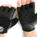 Gym Gloves Black with Wrist Closure for Man & Women, Padded Workout Crossfit, Weightlifting,Biking. (Black, S)