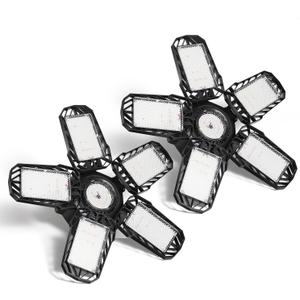 DooVii 2-Pack LED Garage Light,400 Watt Equivalent 6500K,Cool Daylight White LED Area Light,E26/E27 Medium Base,for Outdoor Factory Warehouse Barn Backyard and More,Super Bright