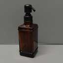 Soap Dispenser,10 Oz Antique Design Thick Glass Hand Dispensers; with 304 Rust Proof Stainless Steel Pump, for Kitchen, Bathroom- Oil Rubbed Bronze