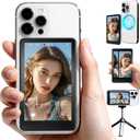 Vlog Selfie Monitor Screen for iPhone with Touch Screen, Reverse Control & Speaker, Magnetic 4K Back Camera Monitor, Phone Second Screen for Real-Time Vlogging, TikTok, YouTube, Live Stream & Reels