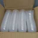 60 Pcs Clear Easter Eggs with Flat Bottoms Bulk 4 Inch Plastic Easter Eggs Transparent Empty Fillable Easter Egg for Easter Hunt Toys Party Favor