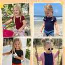 Mumucove 3 Pack Toddler Girls' Short Sleeve Tops, 3-Color, 5T