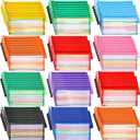 Fainne 120 Pack Mesh Pencil Pouch Mesh Zipper Pouch 9" x 4.7" Pencil Case Bulk Multipurpose Cosmetics Toiletry Small Bag for Office Travel(Multicolored Stripes Colors)
