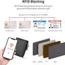 Small Wallet Women Soft Leather RFID Blocking Card Holder with Zipper Pocket Bifold wallet,Black