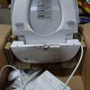 ALPHA BIDET JX2 Elongated Bidet Toilet Seat, White, Endless Warm Water, *NEW* Bowl Mist, LED Light, Quiet Operation, Wireless Remote, Stainless Steel Nozzle, Sittable Lid