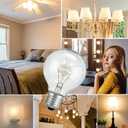 Globe Light Bulbs,G25,40W Incandescent Dimmable, 4000K Soft White Warm Glow, E26/E27 Base, 3.15-inch Crystal Clear Glass for Vanity Bathroom Mirror Pendant Lighting (4)