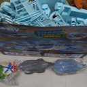 264 PCS Shark Race Tracks for Kids Toys, Glow in The Dark Magic Toy Set, 2 Shark Cars Track, Flexible DIY Track Set, Birthday Gift for Age 3-9 Boys Toddler Girls