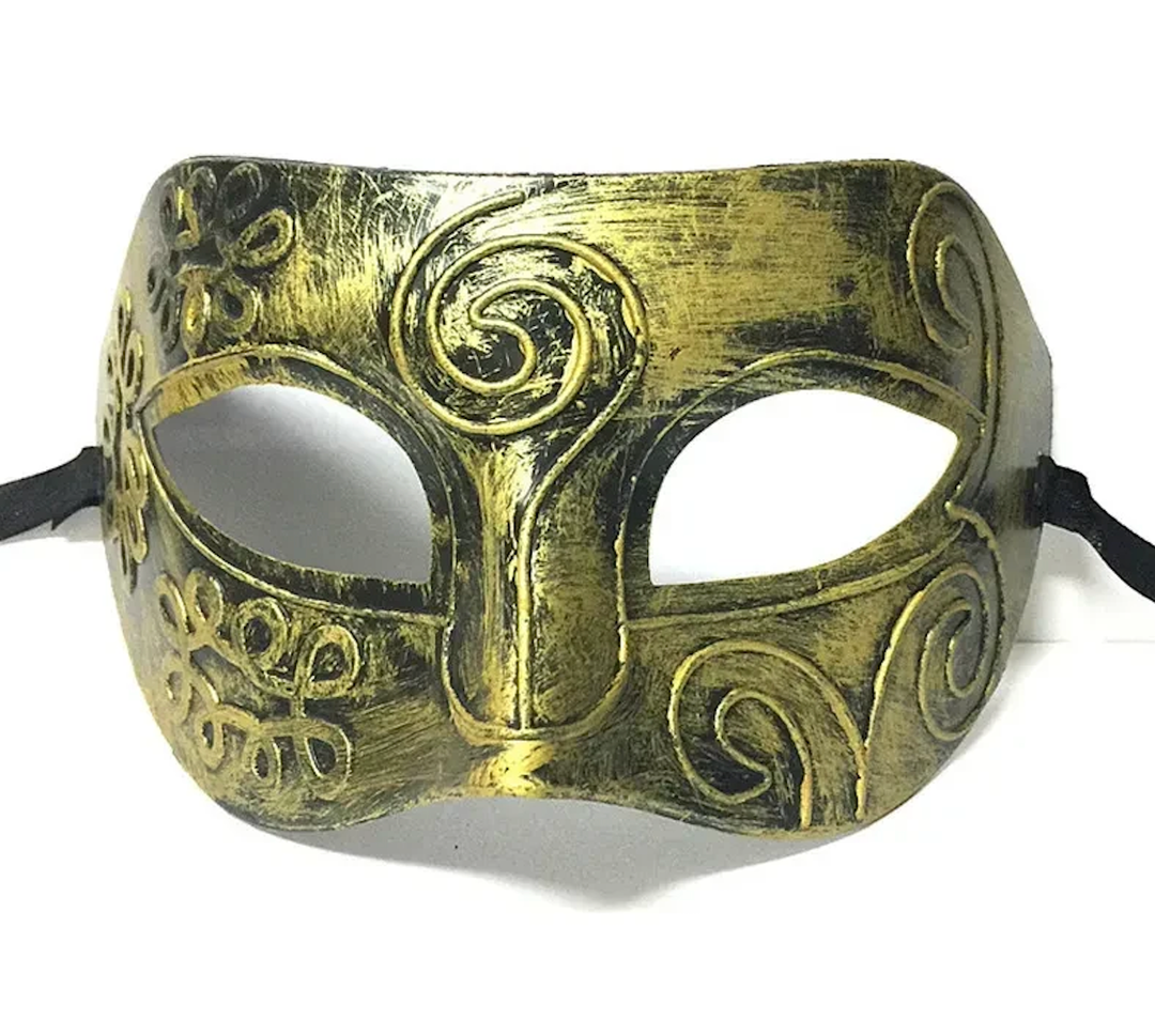 Gjinxi Venetian Masquerade Mask for Men & Women - Couple's Retro Half Face Mask for Halloween Party, Mardi Gras, Carnival Costume Balls & Prom Events