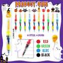 10 Pcs Christmas Multicolor Ballpoint Pens 4-in-1, Santa Claus Snowman Elk Xmas Tree Sock Patter, Cartoon Cute Fun Pens for Christmas Party Gifts Supplies Goodies Treat Bag Stuffer