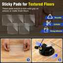 2 x Floor Gap Fixer Tool for Laminate/Vinyl/Engineered Wood Flooring, Heavy Duty Suction Cup with Aluminum Alloy Handle, Floor Gap Repair Tool with 5pcs Reusable Sticky Pads for Uneven Surfaces