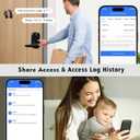 Keypad Door Lock with Handle, VOLIBeL Keyless Entry Door Locks, Smart Fingerprint Smart Knob for Front, Electronic Digital Deadbolt, Smart Locks with App & Security Deadlocking