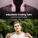 2 x LEMOISTAR Portable Neck Fan, Hands Free Bladeless Fan, 360 Cooling Personal Fan, Battery USB Rechargeable 3 Speed Adjustable Wearable Fan for Outdoor Indoor Office Travel Sports Women(Pink)