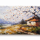 Large Canvas Wall Art for Living Room Farmhouse Decor Pictures Abstraction Landscape Wall Art Decor Prints Plum Blossom Artwork Countryside Canvas Painting Wall Decor for Bedroom with Frame 29x58 IN