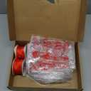 Amylove 24 Pcs Valentines Gift Bags Bulk Valentines Day Clear Gift Bags Bulk Valentine Clear PVC Goodie Bag with Handles Galentines Day Party Favors (Stylish,Red)