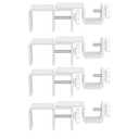 Outside Mounted Blinds Curtain Rod Bracket 1.3-2" Adjustable, Easy Install Tool-Free Anti-Slip, Over The Blinds Curtain Rod Holder for Curtains & Drapes, No Drill Curtain Rod Brackets, 8Pcs White