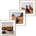 20x20 Oak Wood Picture Frames -20"x20" Poster Frames for Wall, 20x20 Picture Frame, 20 x 20 Picture Frames, 20 x 20 Frames for Wall(Pack of 1, Beige)