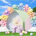 412pcs Pastel Balloon Garland Arch Kit 18 12 10 5 Inch Different Sizes Macaron Assorted Colors Balloon Latex Colorful Balloons for Baby Shower Girls Birthday Wedding Easter Rainbow Party Decoration