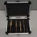 Step Drill Bits, 5PCS HSS Titanium Step Drill Bit Set, 50 Sizes High Speed Steel Step Bits for Metal with Aluminum Case