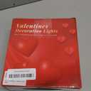 YOUNGAR Valentine's Day Heart Window Lights, 5FT 65LED Battery/USB Powered with Timer, Waterproof with 8 Modes Memory for Home Bedroom Birthday Party Indoor Outdoor Decor, Red