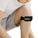 BraceAbility Kids Knee Band - Youth Patellar Tendon Support Strap Child Osgood Schlatter Brace for Jumpers Knee, Patella Tendonitis, Sports Wrap for Running, Soccer, Volleyball, Basketball (XS)