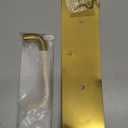 Prime-Line J 4716 Pull Plate, 3/4 In. Round Handle, 3-1/2 In. x 15 In., 605 Polished Brass (Single Pack)