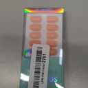 BTArtbox Press On Nails Square - Peach Orange Short Press On Nails with Glue for Women, Opaque Soft Gel Glue On Nails in 16 Sizes - 32 Stick On Nails Kit, Sunset Skip