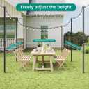 String Light Poles, 4 Pack 10Ft Outdoor Metal Poles for Patio Decor Garden Backyard Yard Front Porch Outside Decorations