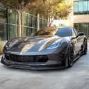Front Bumper Lip Spoiler for Chevrolet Corvette C7 2014-2019 (Not for ZR1) | with Side Winglets Carbon fiber look