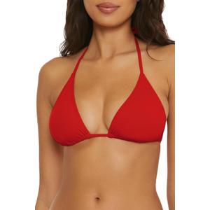 Kira - Women's Multi-Way Triangle Bikini Top, Sexy Swimwear Separates for Women (Large, Ruby)