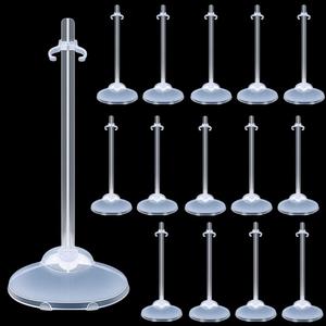 20Pcs Doll Stands Display Holders, Transparent Plastic Mini Doll Display Stand Support for 11 to 13 Inch Dolls, Action Figure Stand Toy Dolls Accessories