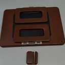 Smatdecis Couch Arm Tray Table Sofa Arm Clip, Armrest Tray Table Suitable for Home Drinks/Fast Food/Fruit Etc, Large Size Multi-Function Brown(Dual Phone/Tablet Holder) (13x9.4"(Upgrade), Brown)