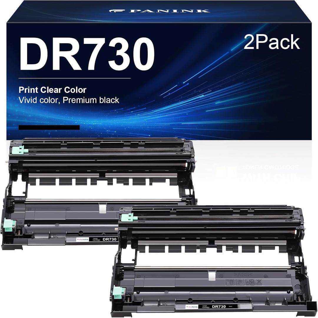 Compatible Drum Unit Replacement for Brother DR-730 DR 730 DR730 Drum Unit Compatible with MFC-L2710DW MFC-L2750DW HL-L2395DW HL-L2370DW HL-L2350DW HL-L2390DW DCP-L2550DW Printer - 2 Pack