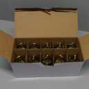 Mini Lantern with Flickering LED Candles Set of 10, Hewory Gold Vintage Decorative Hanging Candle Lanterns for Halloween, Christmas, Wedding Decorations, Party, Table Centerpiece, Battery Included