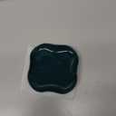 Spoon Holder, Ruffled Edge Ceramic Ladle Holder for Stove Top, Modern Kitchen Decor Stove Spoon Holder Cooking Ladle Holder for Multiple Utensils, Christmas Gifts Dark Green