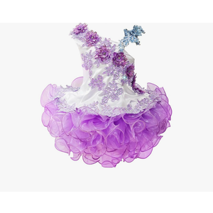 Baby Girls Handmade Beaded Dresses Pageant Dress Birthday Dresses infent Princess Dress Purple 18-24