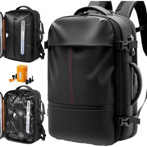 IKYWT Vacuum Seal Backpack Travel with Ultra-Power Pump, 80L Expandable Travel Backpack with Vacuum System w/TSA Lock
