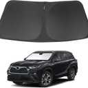 Windshield Sun Shade Front Sunshade Foldable Sun Visor Protector Custom Fit 2020-2024 2025 2026 Toyota Highlander Accessories Keep Your Car Cooler
