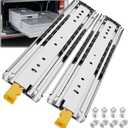 SHUHANG 1 Pair 500 lb Load Capacity Heavy Duty Locking Drawer Slides 12 14 16 18 20 22 24 26 28 30 32 34 36 38 40 44 48 52 56 60 Inch Full Extension Ball Bearing Side Mount Industrial Rails with Lock