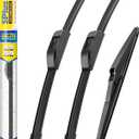 5 PLUS Silicone Windshield Wiper Blades Replacement for 2022-2011 DODGE Durango 2013-2011 Jeep Grand Cherokee Wiper Blades(Set of 3),Automotive Replacement Windshield Wiper Blades-22"/21"/12"