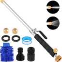 Jet Nozzle for Garden Hose 2-in-1 Jet Nozzle High Pressure Hose Nozzle with 2 Different Nozzles and Hose Quick Connectors for Car Pet Garden Cleaning