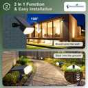 DINGLILIGHTING Waterproof Solar Lights Outdoor: IP65 Led Spot Light Decorations for Garden - 3 Lighting Modes Solar Powered for Yard - Dust to Dawn Uplighting Landscape Pathway Drive Patios 6PC Warm