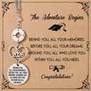 3 x 2026 Graduation Gifts, Rear View Mirror Accessories Car Decor | Stainless Steel Hanging Ornament for Women Men 2026 Souvenir for Senior Masters Degree Student College