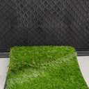 Ottomanson Artificial Grass Puppy Potty Training Pad with Tray, 15" x 30" Reusable Pee Pad for Small Pets and Dogs