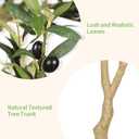 Realead 6ft Artificial Olive Tree, Tall Faux Olive Tree Plants, Fake Potted Olive Silk Tree with Branches and Fruits, Artificial Trees for Modern Home Office Living Room Floor Decor Indoor (72in)