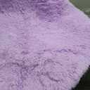 Amdrebio Light Purple Circle Round Rugs 4Ft for Girls Bedroom, Fluffy Fuzzy Area Rugs for Kids Room Decor Aesthetic, Soft Cute Furry Plush Shaggy Lavender Carpet for Living Room, Baby Nursery, Dorm