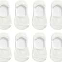 VWU Toddler Socks No Show Kids Baby Thin Cotton Socks Anti Slip Color Assorted 1-8T (White 8 Pack)