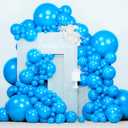 PartyWoo Pearl Blue Balloons 140pcs Different Sizes of 18 12 10 5 Inch Sky Blue Latex Helium Balloon Arch Kit Garland for Graduation Baby Shower Gender Reveal Birthday Party Decorations, Blue