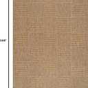 Beverly Rug Easy Jute Checkered Squared Rug 9x12 Washable Large Indoor Outdoor Area Rugs for Living Dining Room Patio Office Stain Resistant Non Shedding Casual Indoor Outside Carpet 9 x 12 Natural