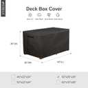 Patio Deck Box Cover Waterproof Outdoor Rectangular Storage Bench Cover 52L x 28W x 26H inch, Black